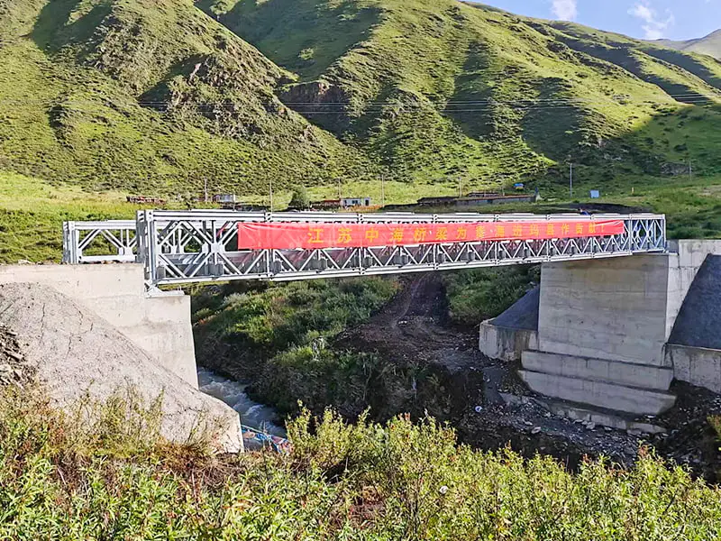 CB 100 Bailey Bridge Dvoredni jednoslojni ojačani pocinčani Bailey Bridge