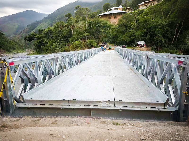 CB 100 Bailey Bridge Dvoredni jednoslojni prilagođeni pocinčani Bailey Bridge
